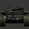 Military Combat Tank With Camouflage Coating Long Barrel And Armored Design