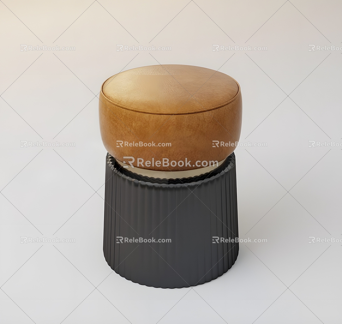 Round Stool Bench Chair Stool Home Furniture Simple Casual Stool Sitting Stool Sofa Stool 3d model