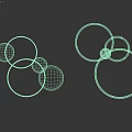 Modern Circular Ring Chandelier Design With Multiple Hanging Rings And LED Light