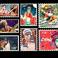 Chinese Traditional Stamp Pendant Featuring Various Cultural Figures Peking Opera Masks And Panda Design