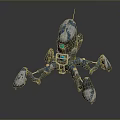 Robot Spider Robot Mecha Spider Science Fiction Spider Mechanical Spider Battery Spider Tower Defense 3d model