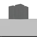 Modern Commercial Complex With Surrounding High Rise Buildings And Central Architectural Structure 3d model