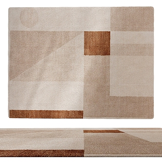 Modern Rectangular Carpet 3d model