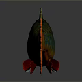 Colorful Aquatic Animal Green Fish With Yellow Spots Red Tail And Red Fins Display Model