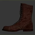 Brown Leather Ankle Boots With Lace Up Design And Vintage Fashion Style