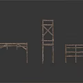 Natural Rustic Wooden Furniture Set With Branch Structure Seating And Tables