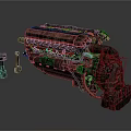 Vintage Rusty Weapon Engine With Piston Parts And Mechanical Components