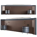 Modern Wall Mounted Storage System With Cylindrical Units Electrical Outlets And Metal Strip 3d model