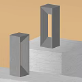 Modern Geometric Outdoor Lights With Illuminated Vertical Design And Stylish Finish