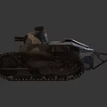 Vintage Military Tank With Camouflage Paint Metal Tracks And Rustic Design