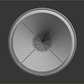Modern Abstract Wave Shaped White Mesh Structure With Connected Circular Rings