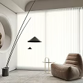 Modern Lazy Sofa Fishing Lamp 3d model