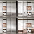 Modern Glass Sliding Doors With Transparent Frosted Design For Interior Partition Styles