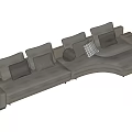 Modern Gray L shaped Sectional Sofa With Multiple Cushions And Geometric Pattern 3d model