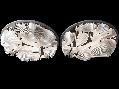 Creative 3D Ceiling Design With Intricate Artistic Wave Like Structures 3d model