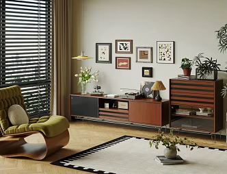 Antique TV cabinet 3d model