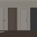 Various Modern Interior Doors With Different Colors And Decorative Details 3d model