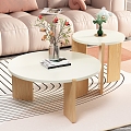 Modern Coffee Table Cream Coffee Table 3d model