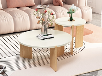 Modern Coffee Table Cream Coffee Table 3d model