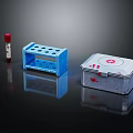 Essential Medical Devices Including Blue Test Tube Rack Blood Collection Tube And Sharps Container