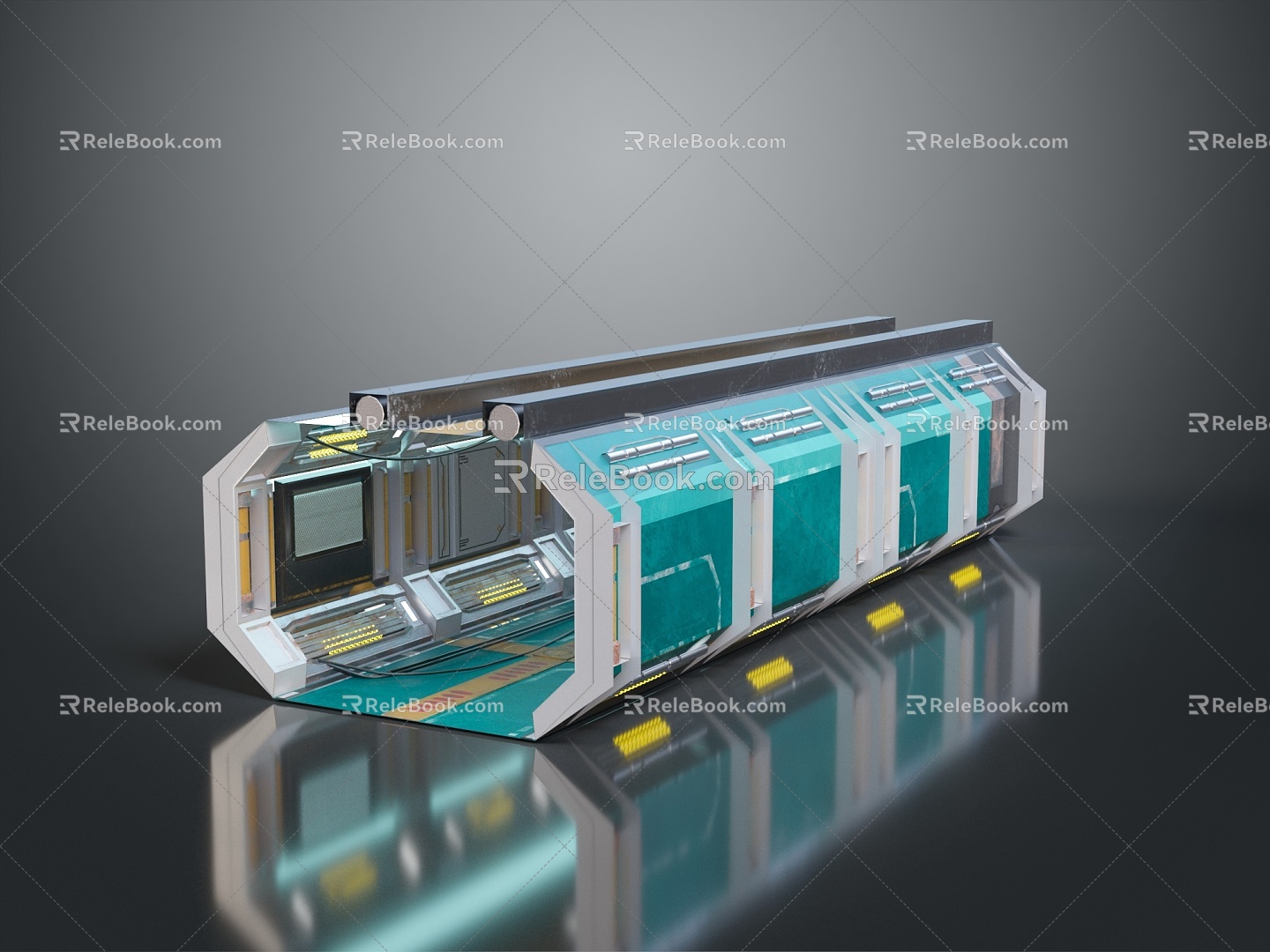 Sci-fi Corridor Sci-fi Capsule Space Capsule Hibernation Cabin Freezing Cabin Rest Cabin Rest Capsule 3d model