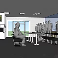 Public Office Space With Collaborative Workstations Tables Chairs And Bright Windows
