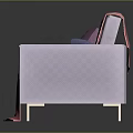 Light Gray Sectional Sofa With Purple Blue Patterned Cushions Pink Blanket And Gold Legs