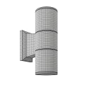 Sleek Modern Black Cylindrical Wall Light With Segmented Design And Soft Illumination 3d model
