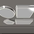 Modern LED Ceiling Lights Featuring Various Geometric Shapes for Indoor Decoration and Lighting
