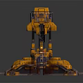 Yellow Industrial Robotic Equipment With Multiple Mechanical Arms And Heavy Duty Structure