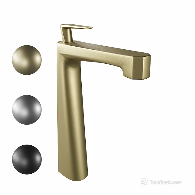 Contemporary Faucet Design With Multiple Color Finish Options For Bathrooms 3d model 
