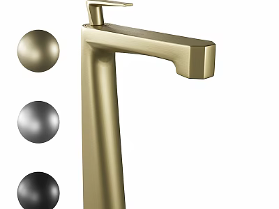 Contemporary Faucet Design With Multiple Color Finish Options For Bathrooms 3d model
