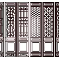 New Chinese Style Flower Window Carved Hollow Carved Door and Window Lattice Door and Window Carved Wood Carved Window Carved Door Carved Lattice Flower Window Carved Screen Partition 3d model