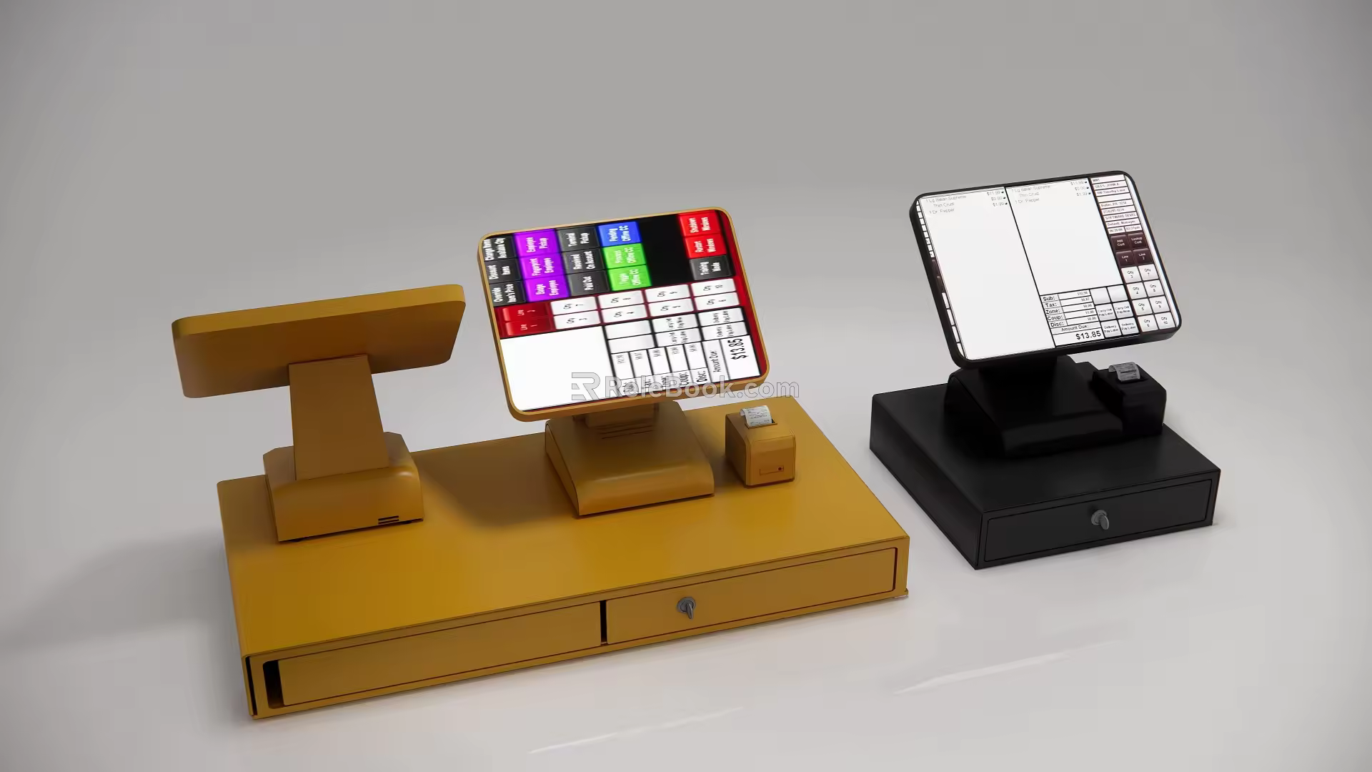 modern cash register ordering machine checkout machine 3d model