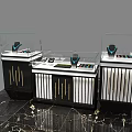 Elegant Jewelry Store Luxury Display Counter With Glass Top Marble Base And Gold Frame