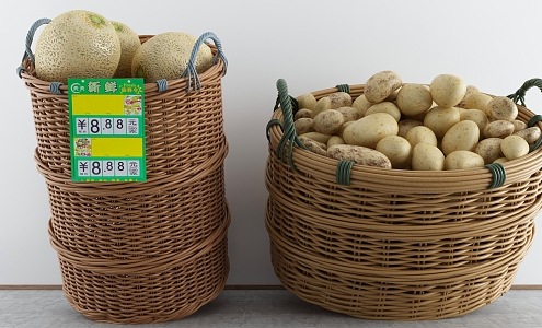 Modern Potato Fresh Vegetables 3d model