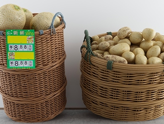 Modern Potato Fresh Vegetables 3d model