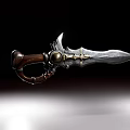 weapons blunderbuss revolver ice sword machete hammer shield various weapons 3d model