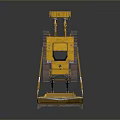 Yellow Bulldozer Utility Vehicle with Heavy Duty Tracks Front Blade and Operator Cab