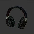 Modern Black Over Ear Headphones With Blue LED Lighting And Stylish Design