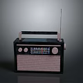 Vintage Radio Electronic Device With Black Casing Antenna FM Dial And Carry Handle