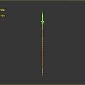 Detailed Silver Spear With Spiral Pattern And Pointed Tip On Gradient Gray Background