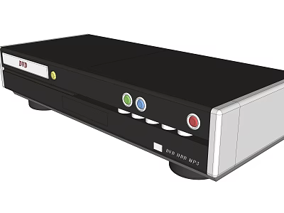 Modern Black Headphone Speaker With Multiple Ports AV Input And Audio In Out 3d model