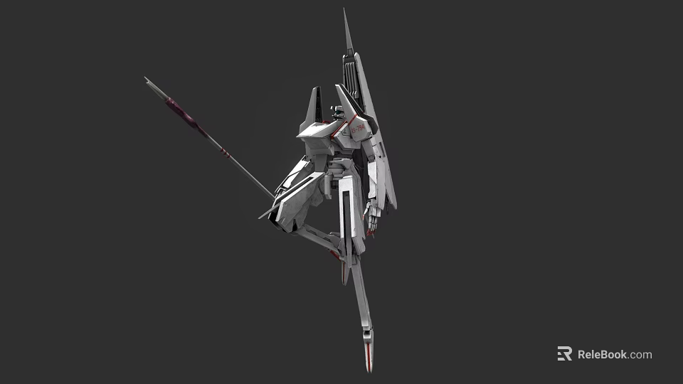 Game Movie Mecha Character With Mechanical Design And Futuristic Sword Weapon In Sci Fi Style 3d model 