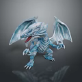 Blue Fantasy Dragon Character Mythical Creature Sculpture With Detailed Wings And Claws