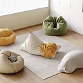 Modern Lazy Sofa Combination Lazy Bear Bean Bag Lazy Sofa 3d model