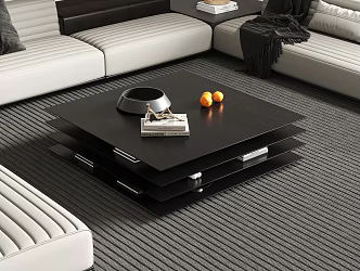 Italian Minimalist Miller Coffee Table 3d model