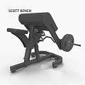 Black Fitness Training Bench Equipment With Yellow Center Weight Plates For Strength