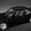 Black Classic BMW Car With Sporty Design Red Accents And Alloy Wheels