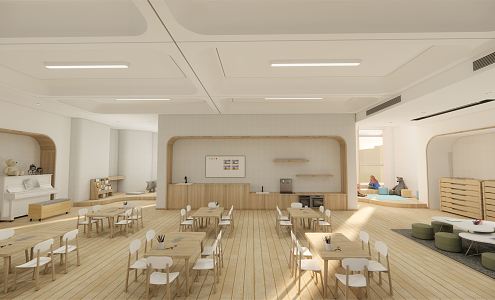 Modern kindergarten classroom type 3d model